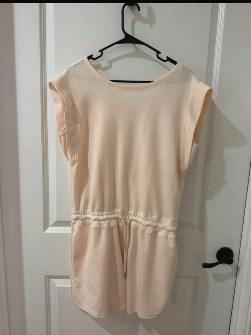 Women’s Sleeveless Romper in Light Peach